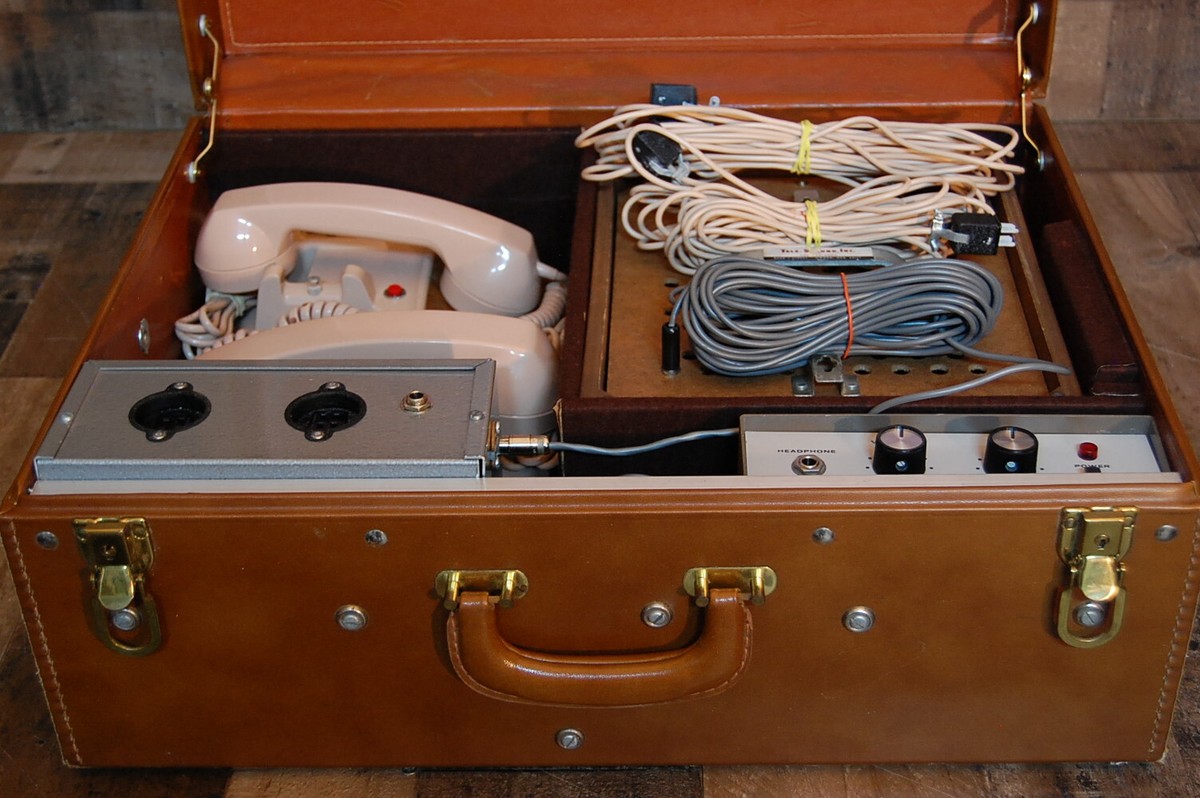 Vintage Spy Surveillance Telephone Briefcase, 1970's covert