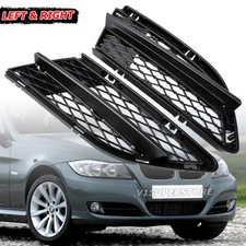 2X Front Bumper Lower Fog Light Mesh Grill for 2008-2012 BMW E90 E91 335i 328i