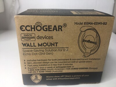ECHOGEAR for amazon devices Wall Mount EGMA-EDM1-B2 Save Space 3rd Gen Echo Dot