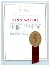 Vintage Arthus Metz Vin D'alsace Edelwicker Paper Wine Label Original S83E