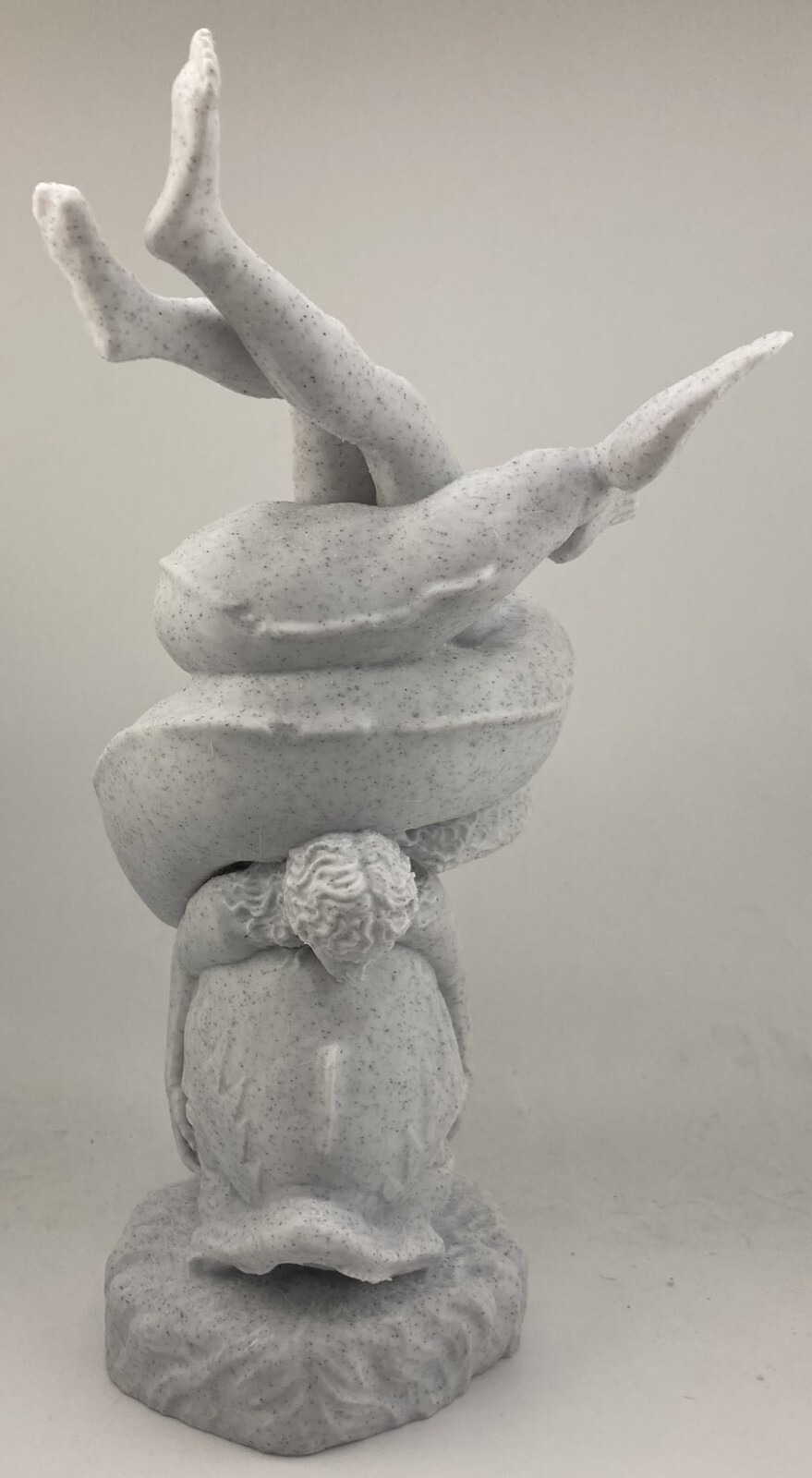 ESCULTURA ROMANA EROS MONTANDO UN DELFÓN 9,8 PULGADAS/250 MM, REPRODUCCIÓN MUSEO