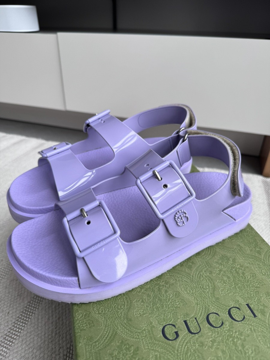 GUCCI ラバーサンダル Gucci Rubber Sandals Lapis Buckle Made with Official VELCRO® | eBay
