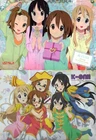 2 pcs clear file folder promo K-ON anime Hirasawa Yui Mio Ritsu Tsumugi Azusa