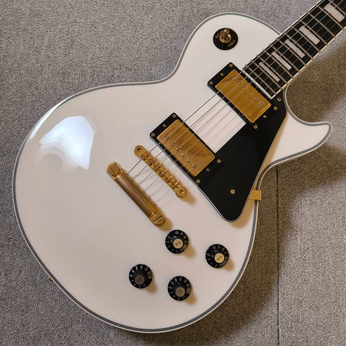 EDWARDS by ESP レスポール スタンダード タイプ ダンカン搭載 Edwards Les Paul Custom Type White ESP Electric Guitar