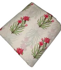 3 Yard Hand Block Print Handmade Cotton Indian Natural Sanganeri Print Fabric