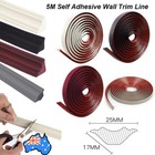 5M Self-adhesive Wall Inner Corner Trim Molding Line Ceiling Edge Caulk Strip