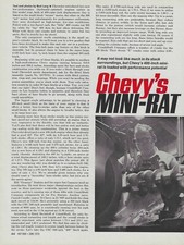 1970 Chevy 400 Small Block Engine Vintage Magazine Article Ad Mini Rat Stroker