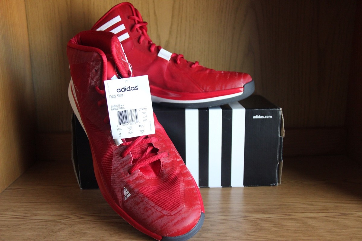 Adidas Crazy Strike Basketball Shoe Red Men Size 11