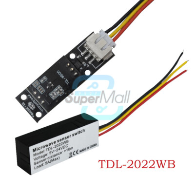 8-10m Microwave Radar Sensor Induction Switch 5A 360° TDL-2022WB 5V 12V 24V