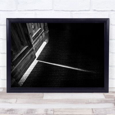 Outside The Door Lichtbalken Boden Wandkunstdruck