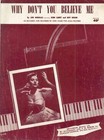 Why Don't You Believe Me Sheet Music Piano Voice Guitar 1952 Laney Joni James