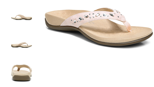 Vionic Lucia Snake Multi Blue Teal Sandals - Women's Flip Flops With Arch Support