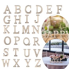 8cm Wooden Laser Cut A-Z Alphabet Capital Letters Free Standing Craft Signs Home