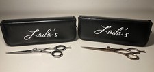 Laila  s Brand 6.5" Professional Salon Styling Shears w/ Soft Case - Set Of 2
