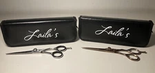 Laila’s Brand 6.5" Professional Salon Styling Shears w/ Soft Case - Set Of 2