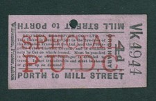 VINTAGE 1930s RHONDDA TRANSPORT CO LTD PORTH - MILL ST 4d BUS TRAM TICKET WALES