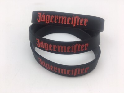  Jägermeister Freundschaftsband Armband Silikon schwarz-orange 3 Stück
