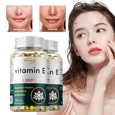Vitamin E Capsules 1000IU - Anti-Aging, Antioxidant, Skin Care Immune Support