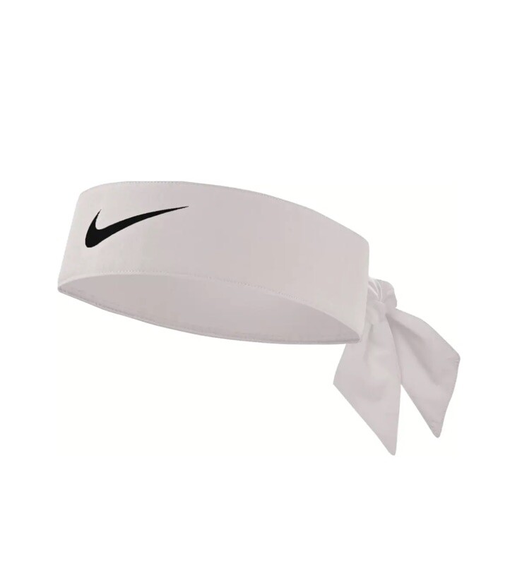 NIKE Youth Dry Head Tie Swoosh DRI-FIT Technology White Black