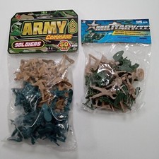 Toy Plastic Soldiers Army Command 50 Pc Military Action Figures 35 Pc