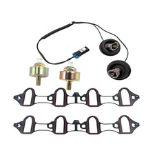 Knock Sensor Kit, Dual Knock Sensors Harness Intake Manifold Gasket Kit Fits