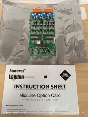 BSS Soundweb London Mic/Line Option Card 9088C *INKL. MWST*