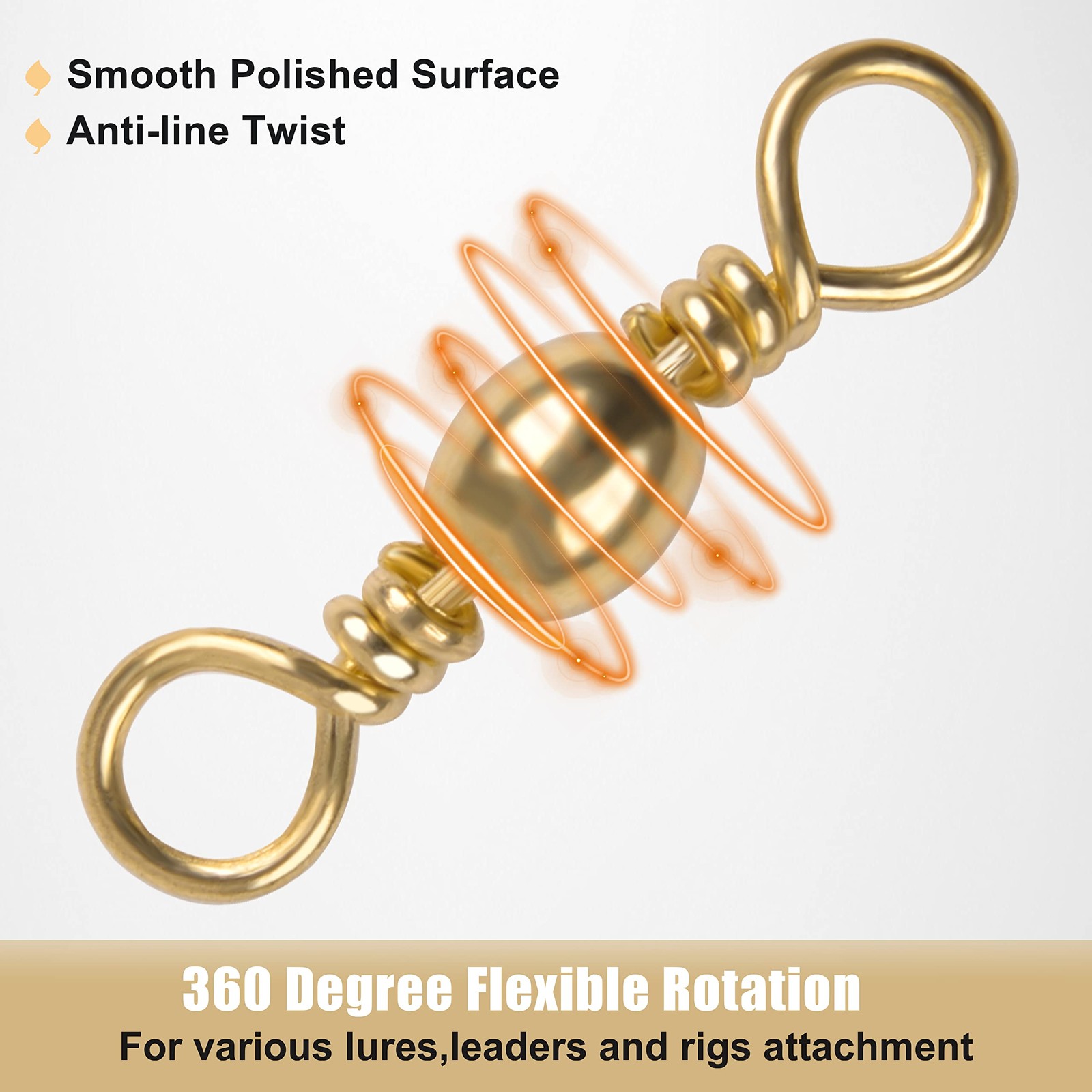 Barrel Swivels Fishing Tackle,60/120pcs Rolling Ball Fishing Swivels Connecto...