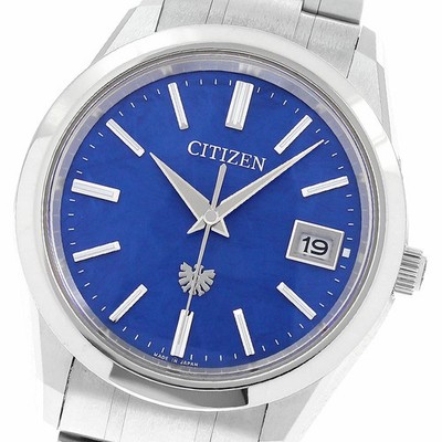 AUTH CITIZEN THE CITIZEN WATCH AQ4100-57M SOLAR TITANIUM BLUE DIAL MEN'S F/S