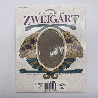 Zweigart Dublin Cross Stitch Fabric 25 Count 14'' x 18'' Sealed