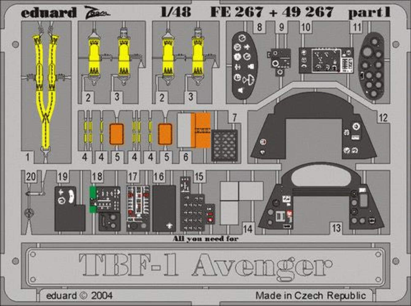 Eduard FE267 1:48 TBF-1 Avenger to be used with Italeri