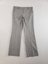 Ann Taylor Signature Women Dress Pant 4 Gray Straight Leg Slash Pocket Formal