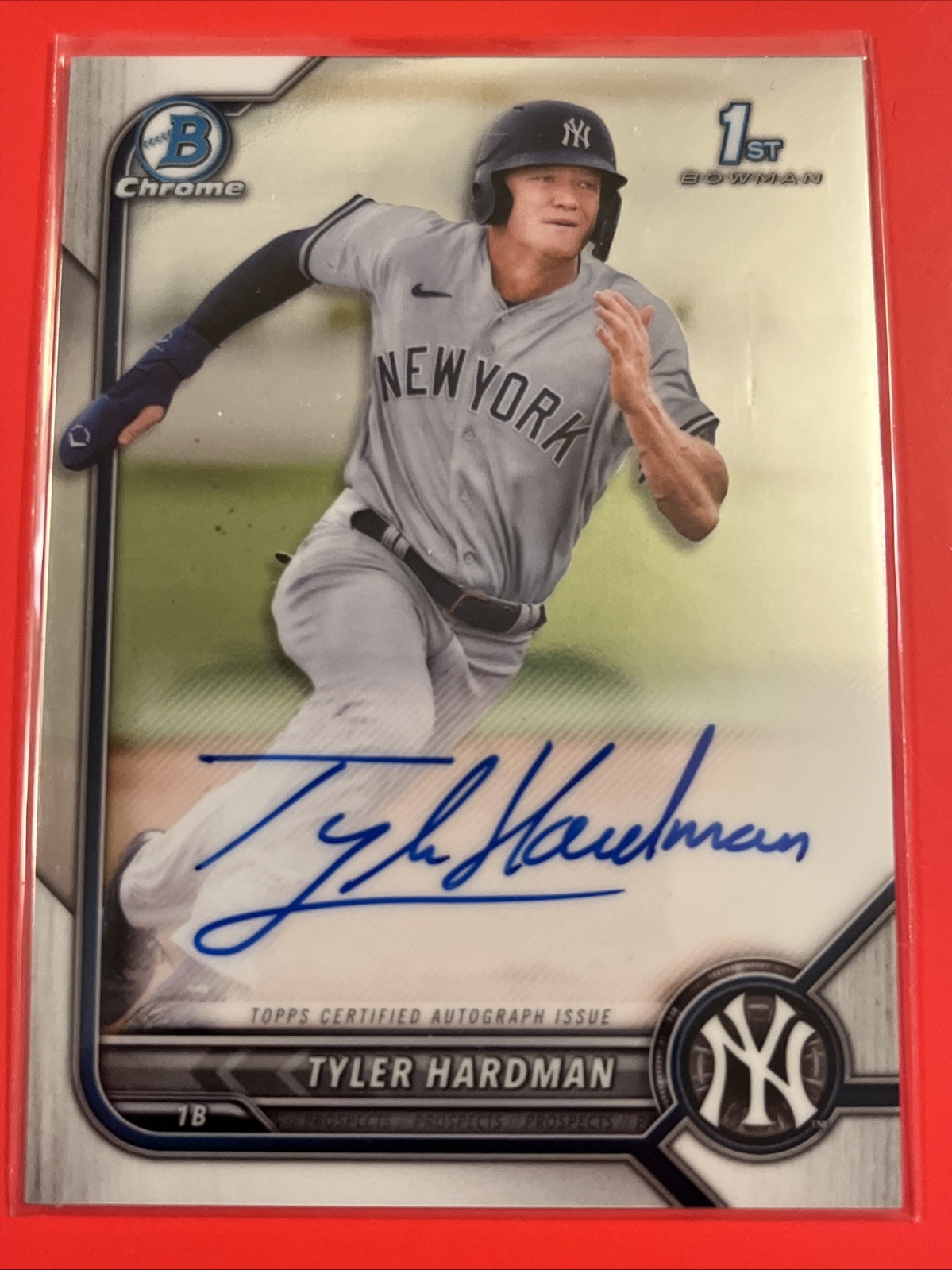 2022 Bowman Tyler Hardman Chrome Auto 1st Bowman #CPA-TH Yankees