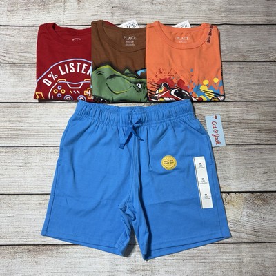 Boys Lot Of Clothes For Spring And Summer Size M. NWT! 3 S/S Shirts, Shorts