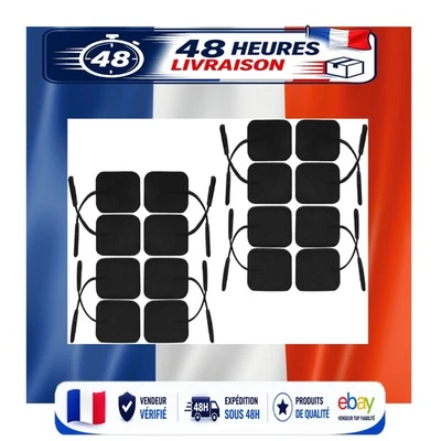 iStim 16 Électrodes TENS Auto-Adhésives 5x5 cm - Réutilisables, Douces - Photo 1/4