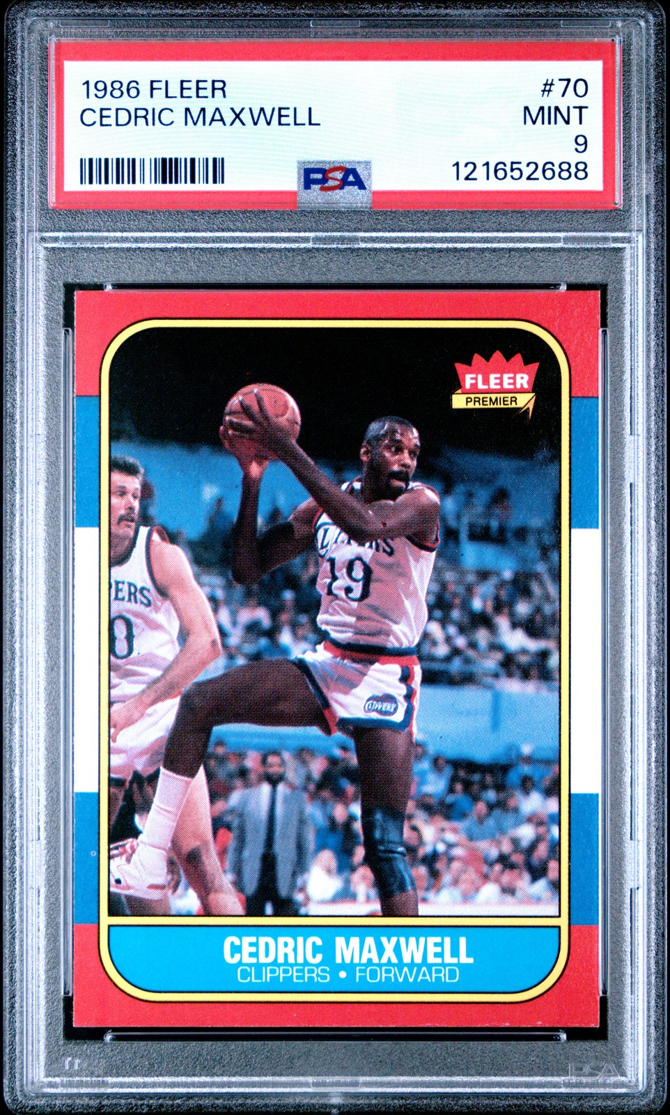 1986 FLEER #70 CEDRIC MAXWELL PSA 9