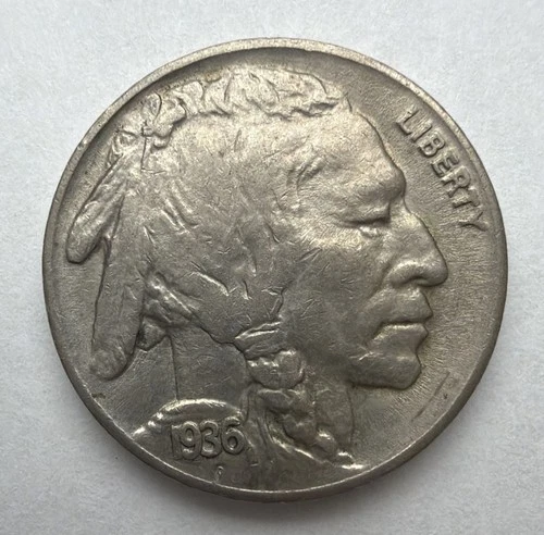 1936-S Buffalo Nickel Almost Uncirculated AU Coin