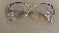Marcel Morot Lagoon Blue Pink Eyeglasses Frames Clear Oversized USA Made VTG 70s