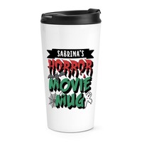 Personalisiert Horror Film Becher Reise Tasse Halloween Mum Dad Schwester Oma
