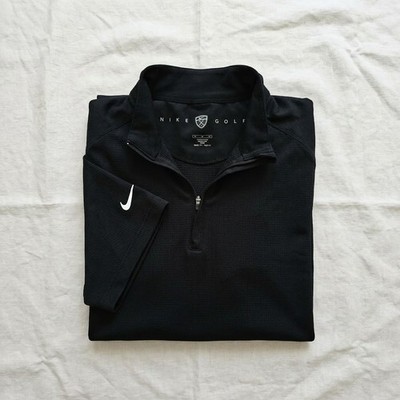 Nike Golf Half-Zip Kurzarm Top Herren Schwarz M