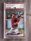 2018 Topps Update Shohei Ohtani #US1 Pitching In Red Jersey PSA 8 NM-MT