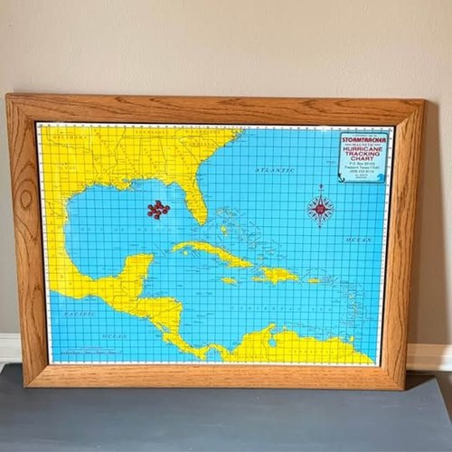 Vintage 1987 Stormtracker Magnetic Hurricane Chart