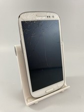 Samsung Galaxy S3 White 16GB 4.8" 8MP NFC Android Smartphone Cracked Faulty #B