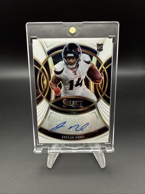 2025 Panini Select Jaylin Noel ~Sought After WHITE Rookie Auto /35   RC Texans