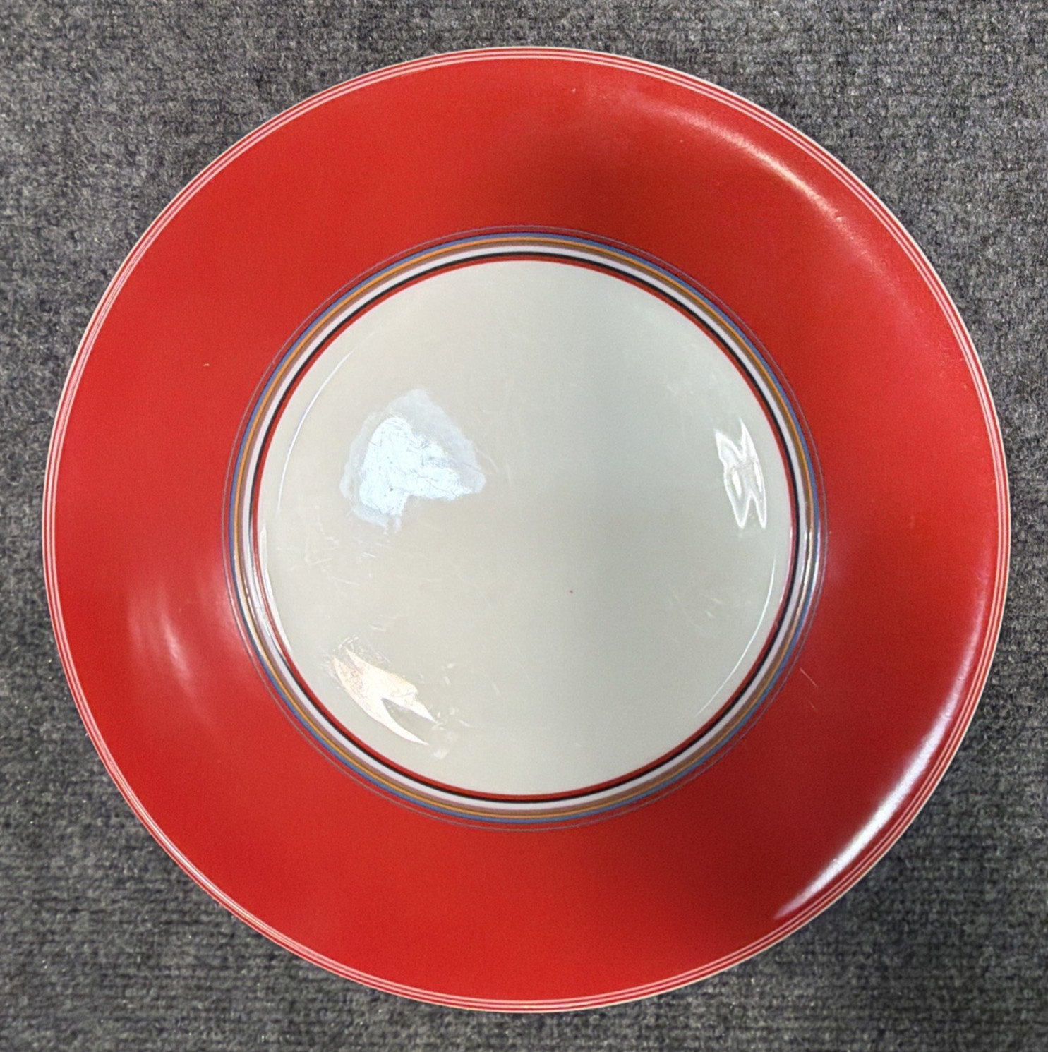 DKNY Lenox Urban Essentials Cherry Red Porcelain 10.5" Pasta Soup Bowl Plates thumbnail 13