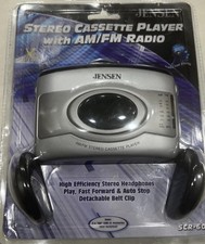 Jensen SCR-60 Portable Stereo Cassette Tape Player AM/FM Radio New/NOS SEALED