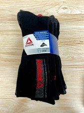 Reebok  Men's Performance Comfort Crew winter Socks 6-Pack FREE Ship size 6-12.5