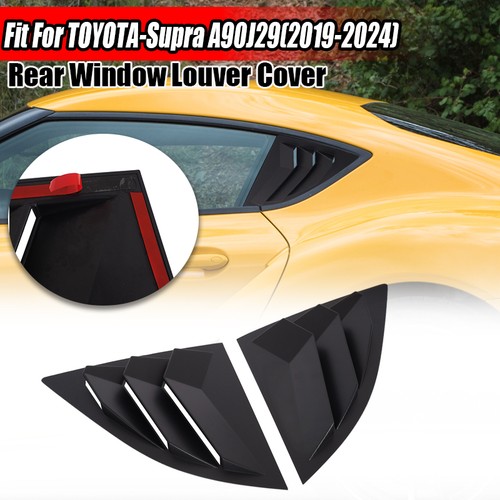 2PCS For 2019-2023 Toyota GR Supra A90 Matte Black Rear Window Louver Covers NEW