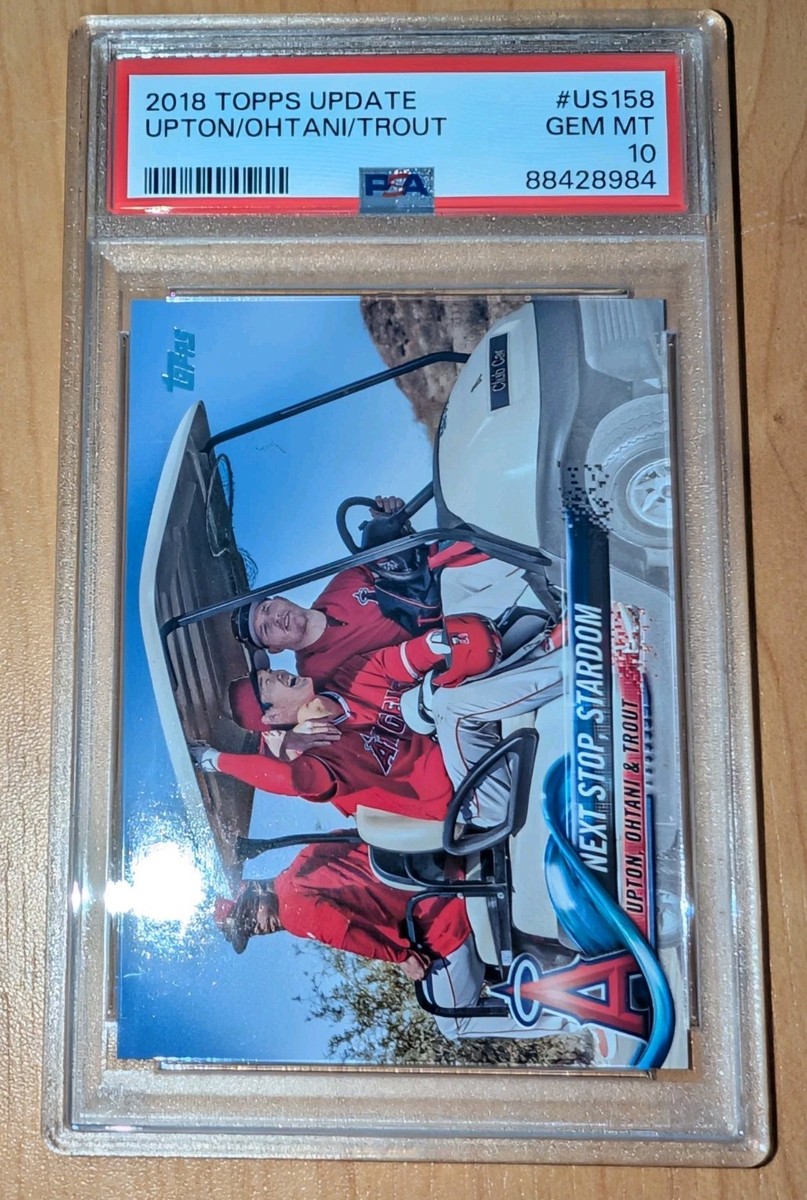 2018 Topps Update Shohei Ohtani & Trout Next Stop Rookie RC #US158