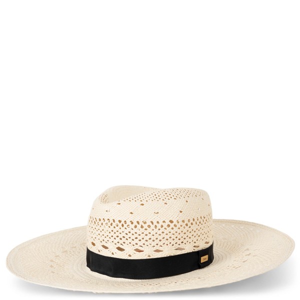 74357 Original CHLOE weiß 2025 PANAMA OFFEN GEWEBT STROH Hut S