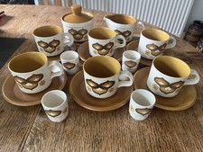Vintage 70s Royal Worcester Palissy Kalabar  Retro Dinner Service Tea Set